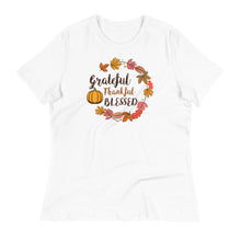 Load image into Gallery viewer, Grateful, Thankful, Blessed - Women&#39;s Relaxed T-Shirt