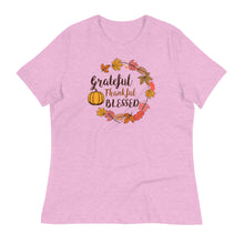 Load image into Gallery viewer, Grateful, Thankful, Blessed - Women&#39;s Relaxed T-Shirt