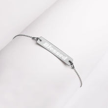 Load image into Gallery viewer, &quot;Blessed&quot; - Engraved Silver Bar Chain Bracelet