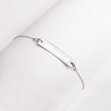 Load image into Gallery viewer, &quot;Blessed&quot; - Engraved Silver Bar Chain Bracelet