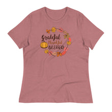 Load image into Gallery viewer, Grateful, Thankful, Blessed - Women&#39;s Relaxed T-Shirt