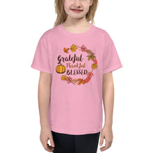 Load image into Gallery viewer, Grateful, Thankful, Blessed -  Youth Short Sleeve T-Shirt