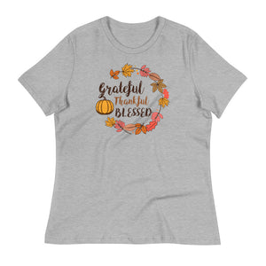 Grateful, Thankful, Blessed - Women's Relaxed T-Shirt