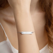 Load image into Gallery viewer, &quot;Blessed&quot; - Engraved Silver Bar Chain Bracelet